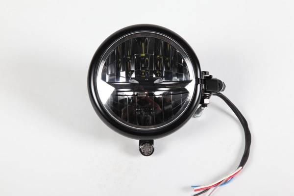 LED Scheinwerfer Bates Style mit Blinker Pin, Rechts